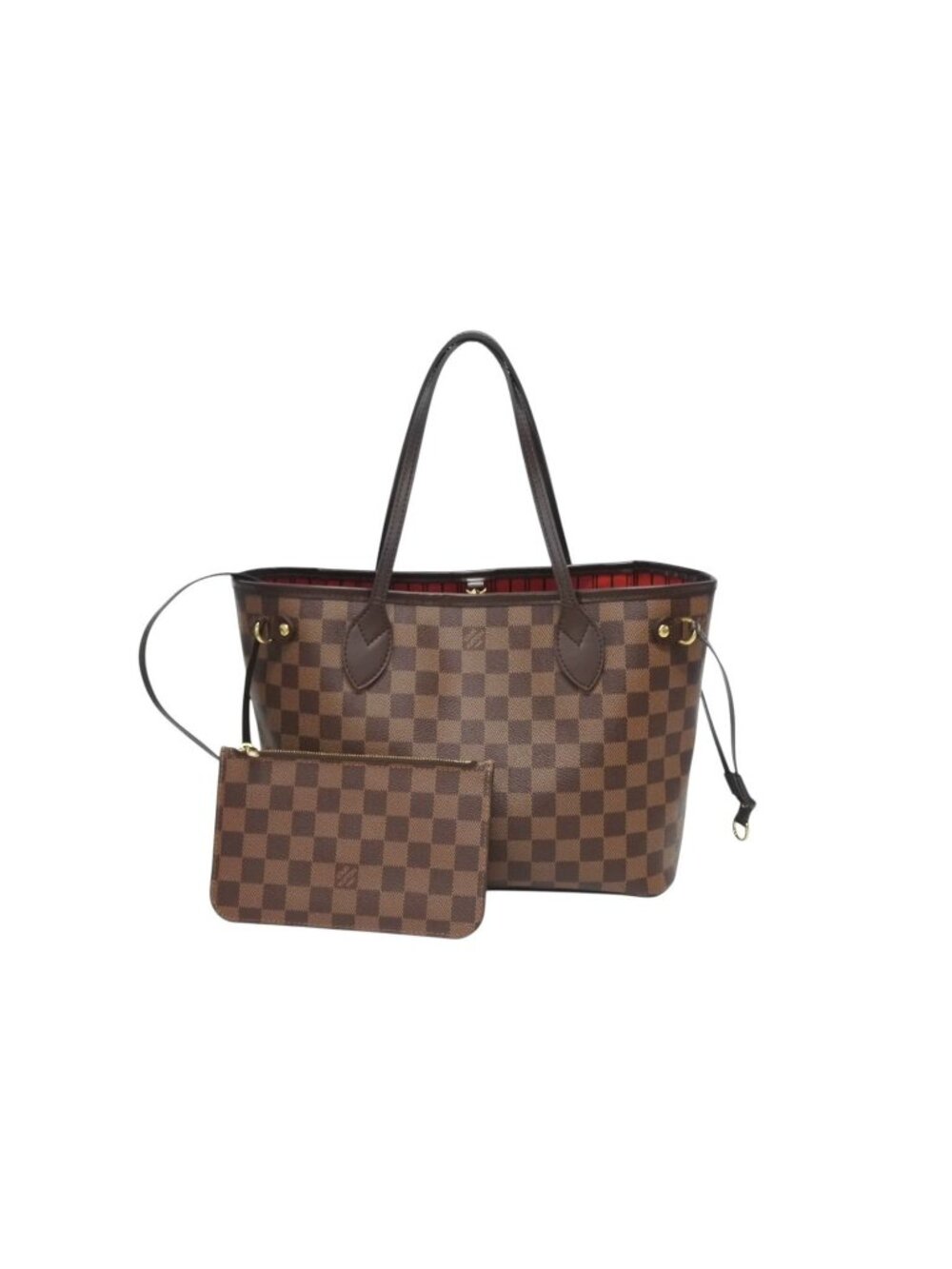 Louis Vuitton Handbag Neverfull PM Damier Ebene Canvas Brown